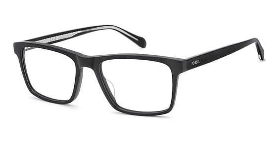 Fossil FOS 7214/G - Matte Black, Acetate, Rectangle frame