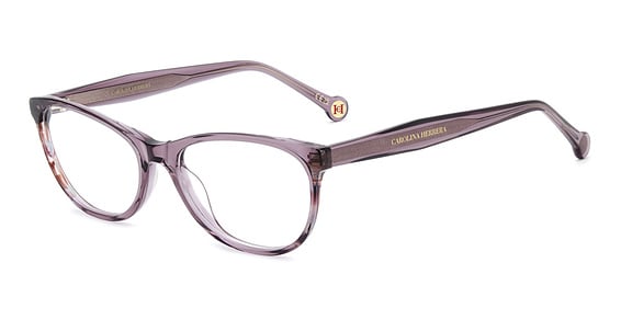 Carolina Herrera HER 0393 - Plum, Acetate, Oval frame