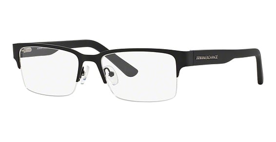 Armani Exchange AX1014 - Matte Black, Metal, Rectangle frame