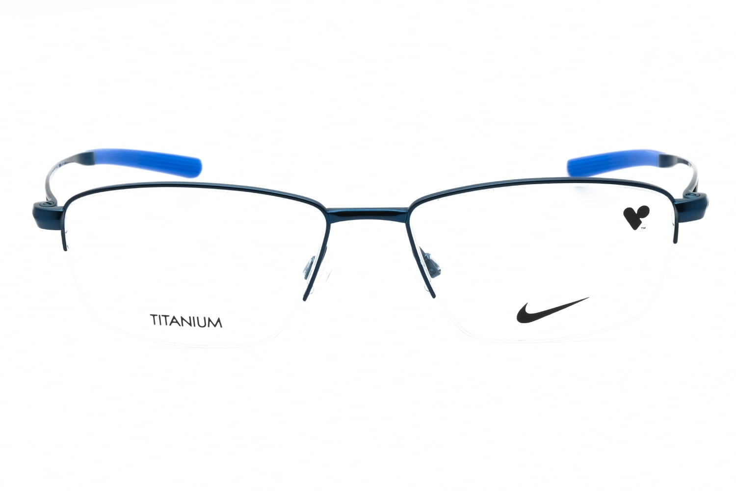 Nike NIKE 6045 - Satin Navy, Titanium, Rectangle frame