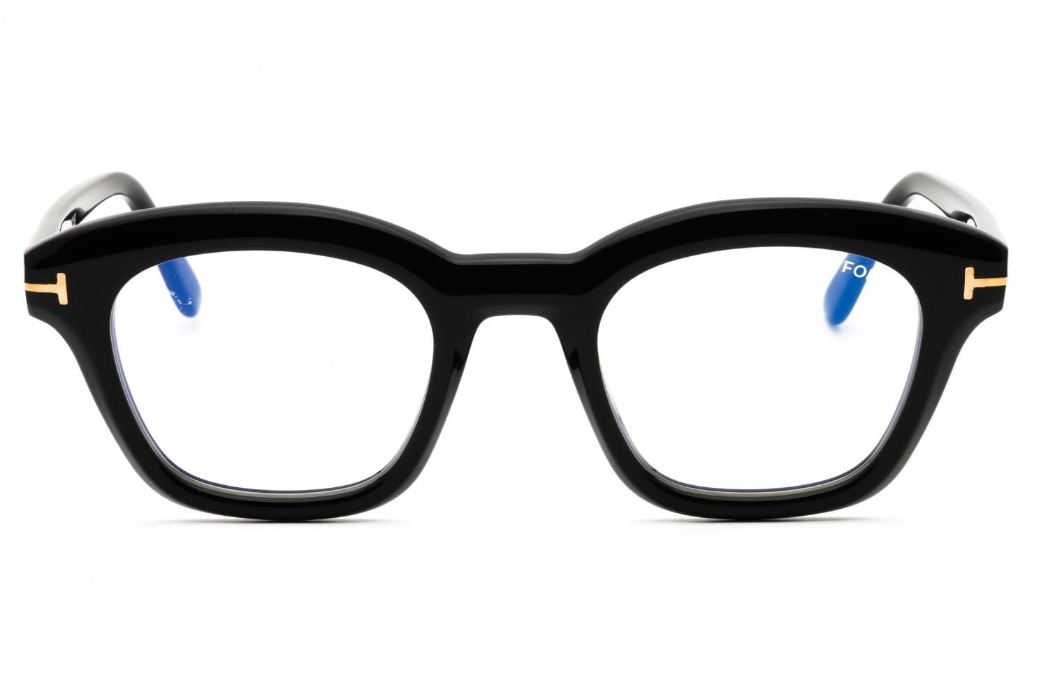 Tom Ford FT5961-B - Shiny Black/clear, Acetate, Rectangle frame