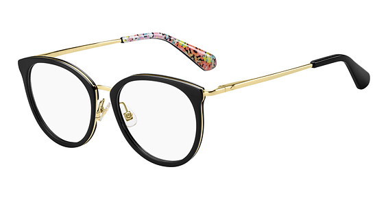 Kate Spade Eliana/G - Black, Metal, Round frame