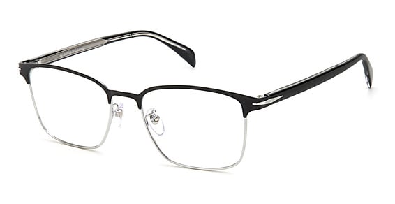 David Beckham DB 1059/F/US - Matte Black Ruthenium, Metal, Rectangle frame
