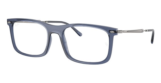 Ray-Ban RX7260 - Transparent Blue, Acetate, Rectangle frame