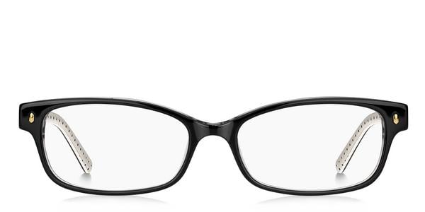 Kate Spade Lucyann - Black Pattern White, Acetate, Rectangle frame