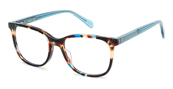 Fossil FOS 7140/US - Teal Havana, Acetate, Rectangle frame