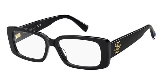 Tommy Hilfiger TH 2345/US - Black, Mixed Materials, Rectangle frame