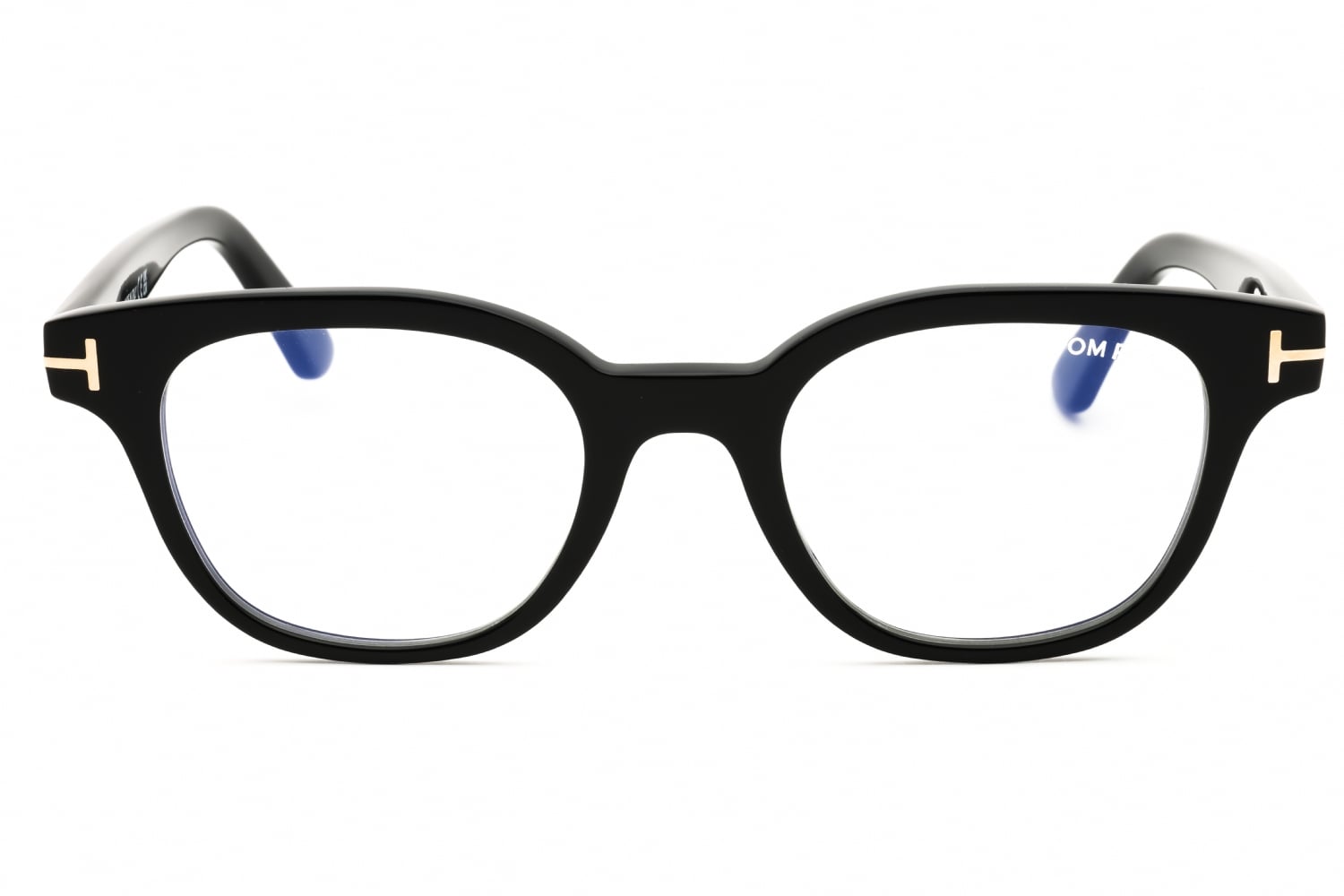 Tom Ford FT6130-B - Shiny Black/clear, Acetate, Round frame