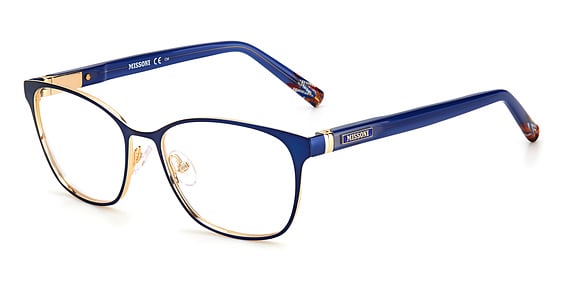 Missoni MIS 0062 - Blue Gold, Metal, Rectangle frame
