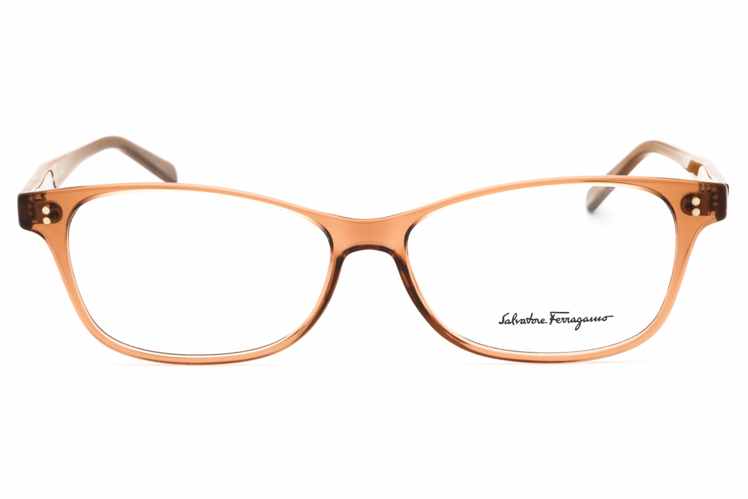 Salvatore Ferragamo SF2910 - Trasparent Brown/brown Marble, Acetate, Rectangle frame
