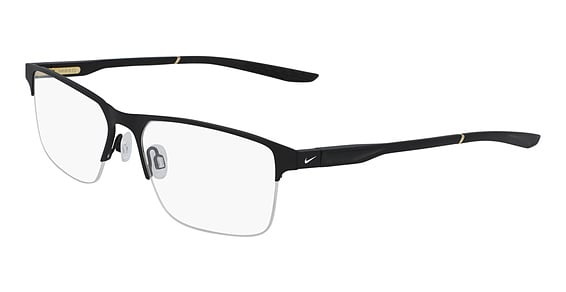 Nike NIKE 8045 N - Satin Black, Metal, Rimless frame