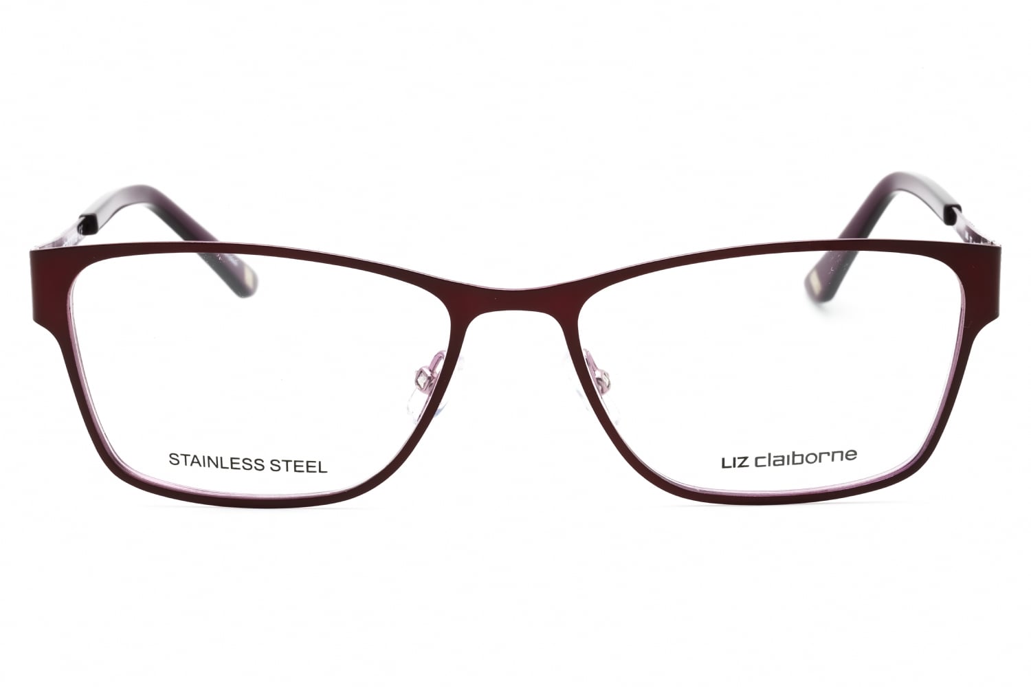 Liz Claiborne L 665 - Plum, Metal, Rectangle frame