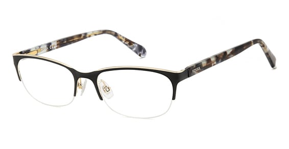 Fossil FOS 7171/G - Matte Black, Stainless Steel, Cat Eye frame
