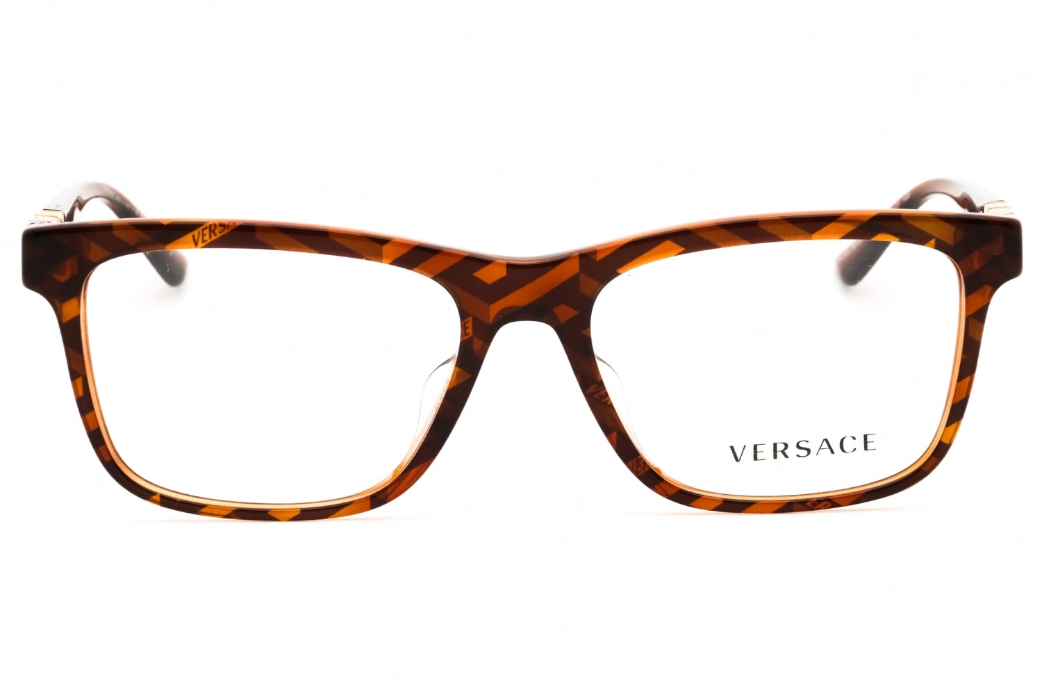 Versace 0VE3319F - Havana Monogram Print, Acetate, Rectangle frame