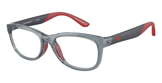 EMPORIO ARMANI KIDS EK3001 - Shiny Transparent Blue, Acetate, Oval frame