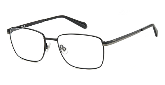 Fossil FOS 7178/G - Matte Black Dark Ruthenium, Metal, Rectangle frame