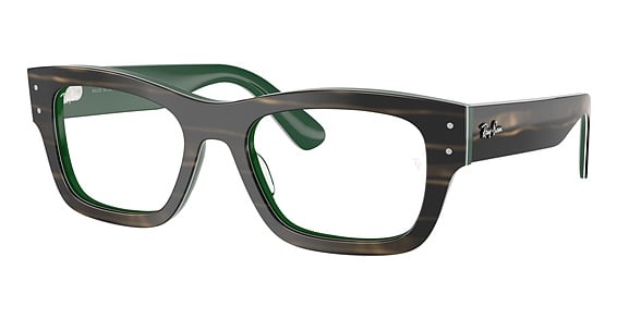 Ray-Ban RX7683V JOSEPH - Striped Green ON Green, Plastic, Oval frame