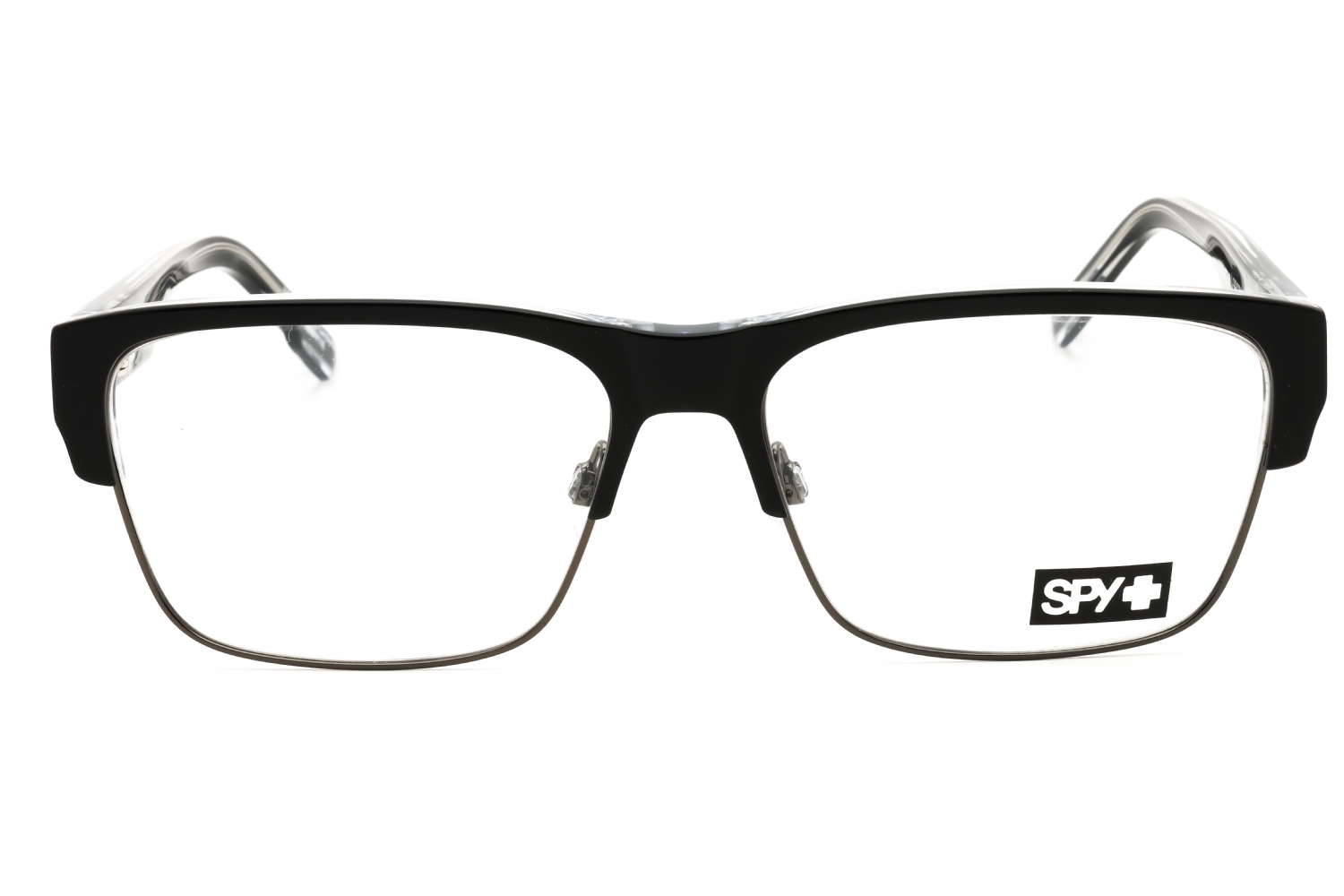 SPY BRODY 5050 59 - Black Clear Gunmetal, Acetate, Rectangle frame
