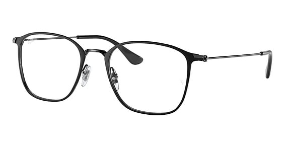 Ray-Ban RX6466 - Matte Black On Black, Metal, Round frame