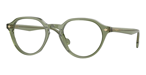 Vogue VO5598 - Transparent Green, Plastic, Oval frame
