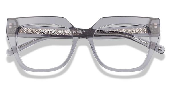 KITS Jain Alpha - Transparent Light Grey, Acetate, Cat Eye frame