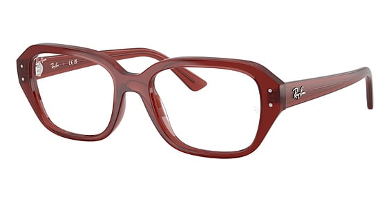 Ray-Ban RX7258F SHEA - Rusty Brown, Plastic, Rectangle frame