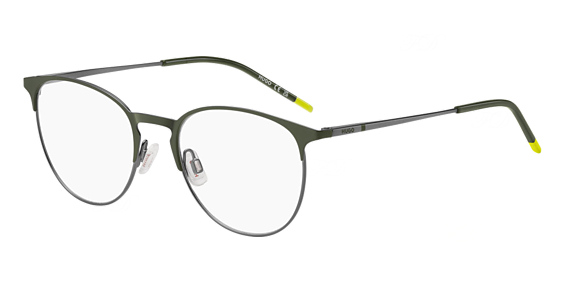 HUGO HG 1290 - Matte Dark Ruthenium Green, Stainless Steel, Rectangle frame