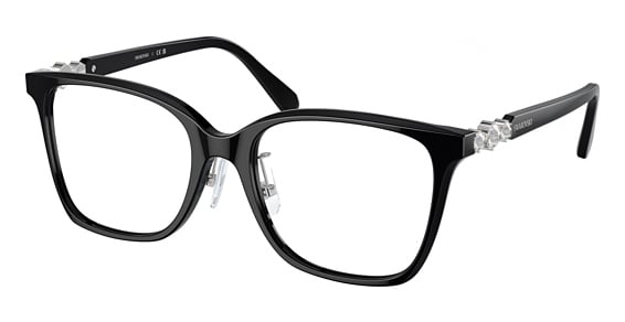 Swarovski SK2026D - Black, Plastic, Rectangle frame