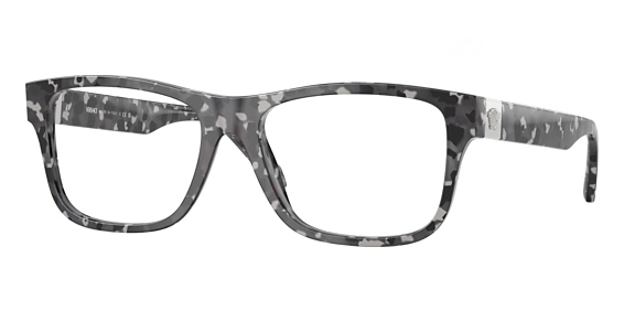 Versace VE3380F - Tortoise Grey Black, Plastic, Rectangle frame