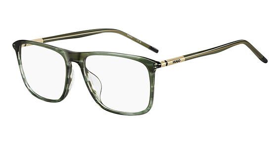 HUGO HG 1351/G - Green Hrn, Acetate, Rectangle frame