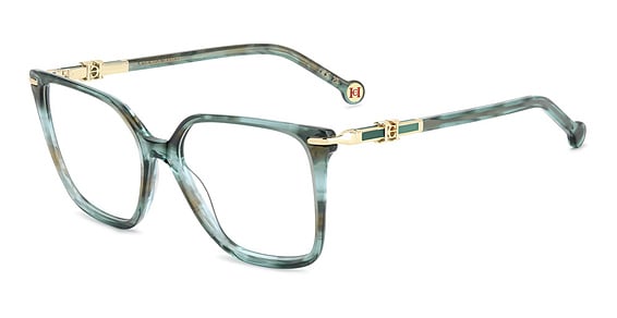 Carolina Herrera HER 0382 - Green Hrn, Acetate, Rectangle frame