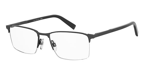 Tommy Hilfiger TH 2169 - Matte Black, Stainless Steel, Rectangle frame