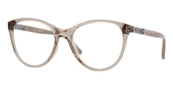 Vogue VO5631B - Transparent Caramel, Acetate, Oval frame