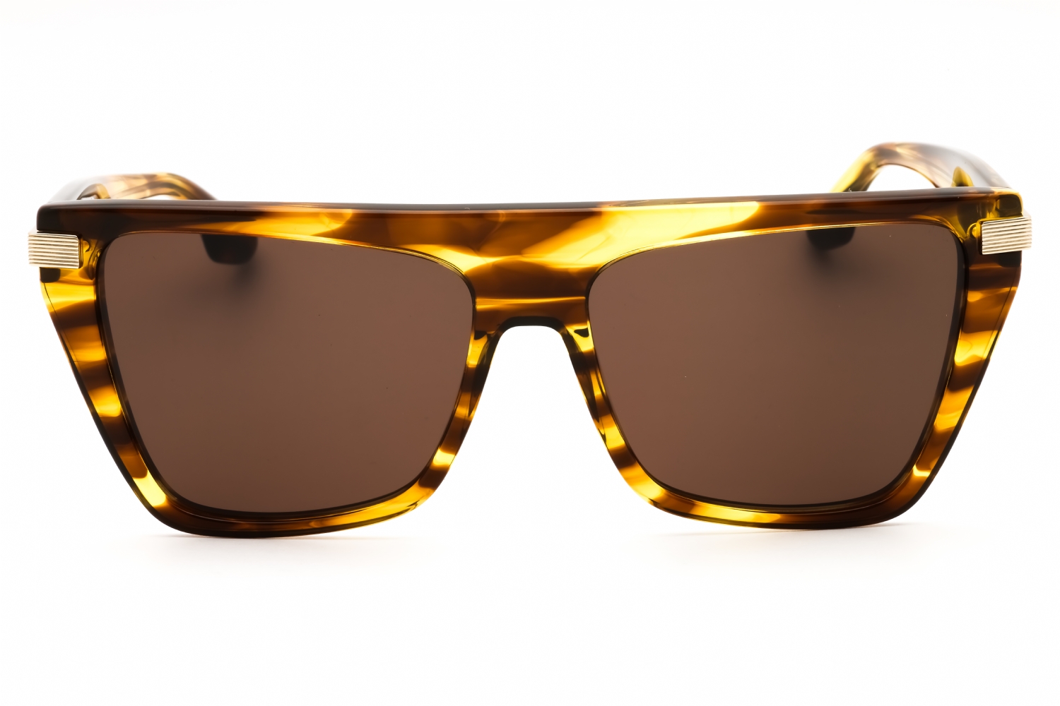 Victoria Beckham VB684S - Striped Tobacco, Acetate, Rectangle frame