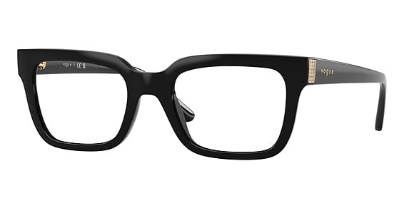 Vogue VO5611B - Black, Acetate, Oval frame
