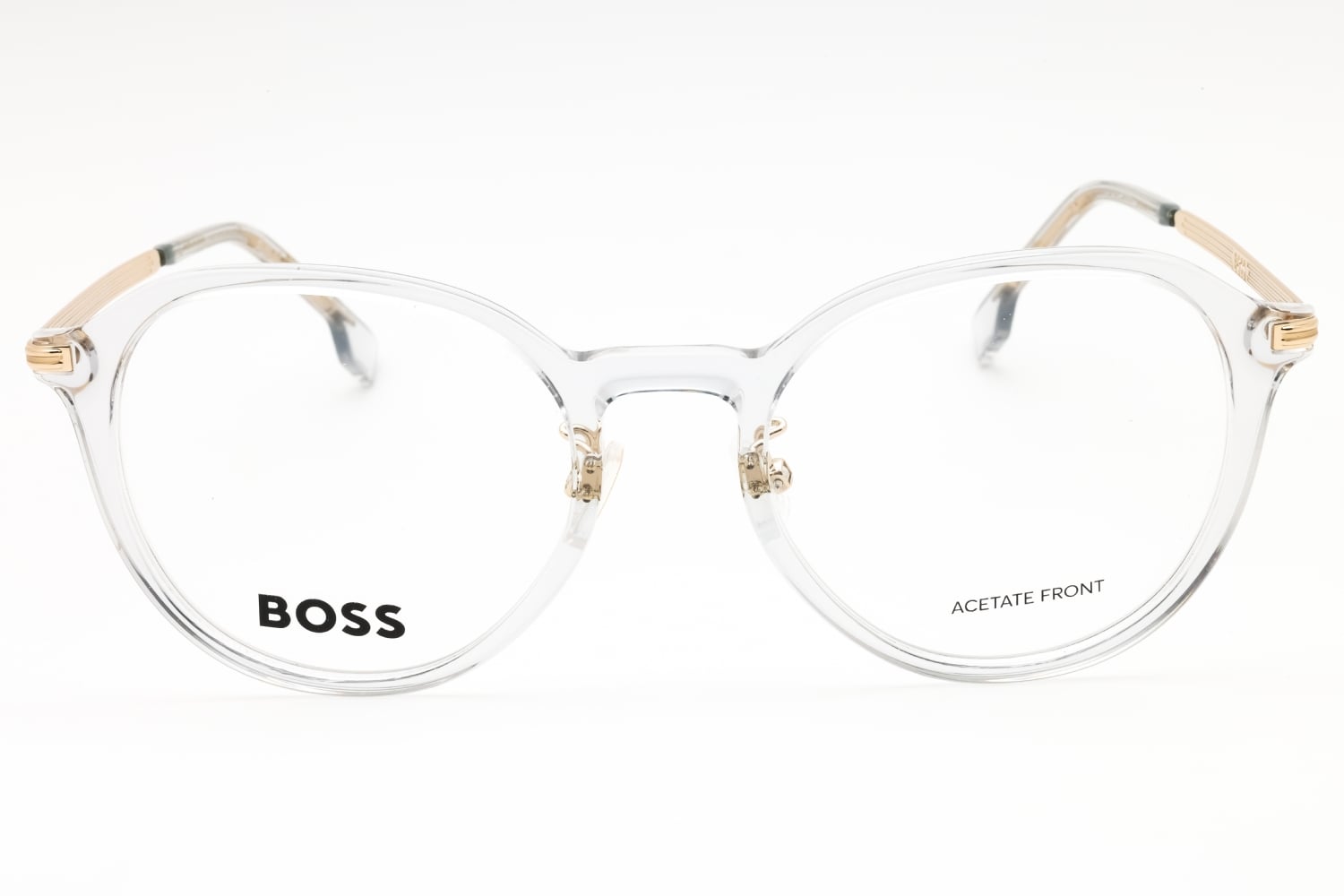 Hugo Boss BOSS 1615/F - Grey Gold, Plastic, Round frame