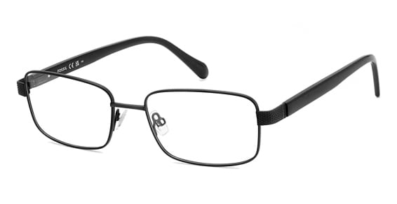 Fossil FOS 7168 - Matte Black, Stainless Steel, Rectangle frame