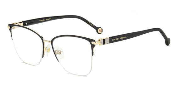 Carolina Herrera HER 0193 - Gold Black, Stainless Steel, Rectangle frame