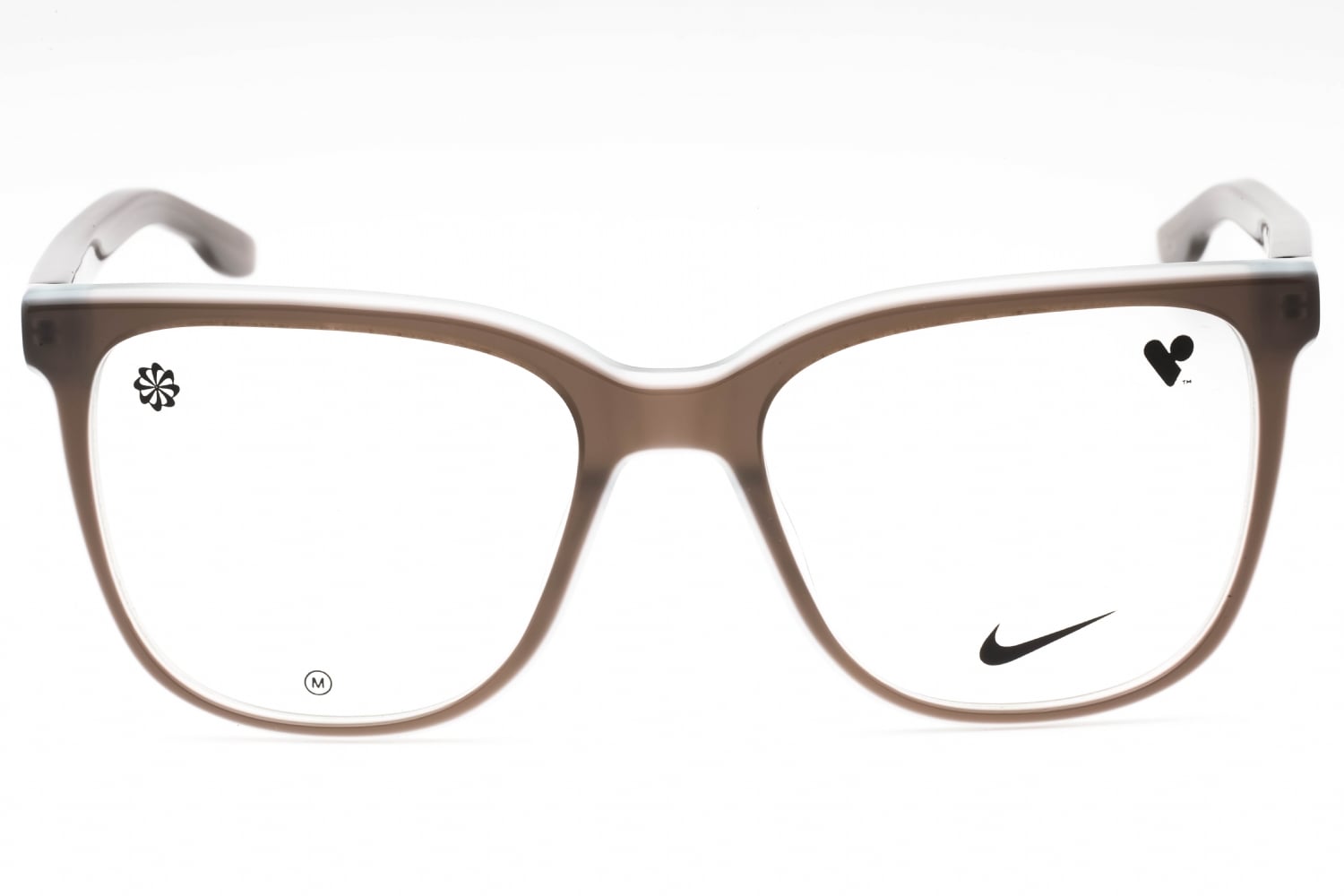 Nike NIKE 7166 - Milky French Grey Laminate, Acetate, Rectangle frame