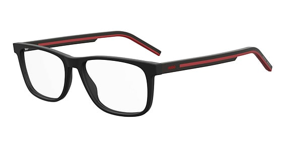 HUGO HG 1048 - Matte Black Red, Acetate, Rectangle frame