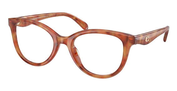 COACH HC6284F - Caramel Tortoise, Plastic, Oval frame
