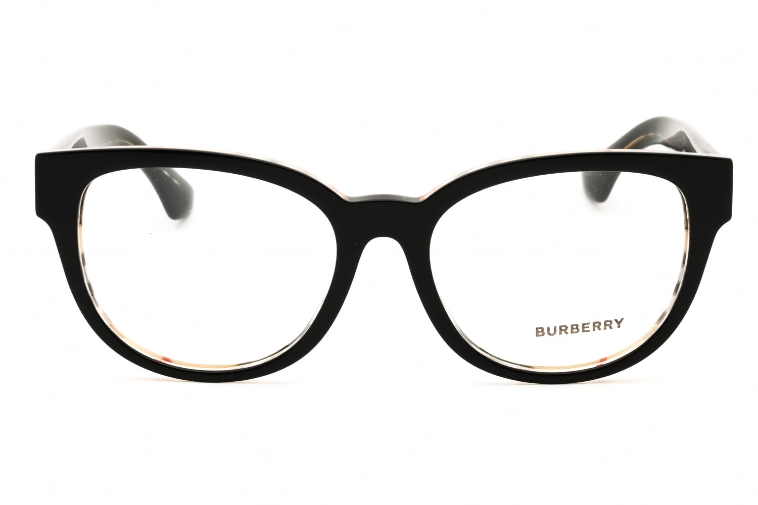 Burberry 0BE2410 - TOP Black ON Vintage Checkered, Acetate, Round frame