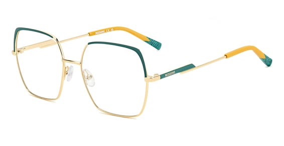 Missoni MIS 0180 - Gold Green, Stainless Steel, Rectangle frame