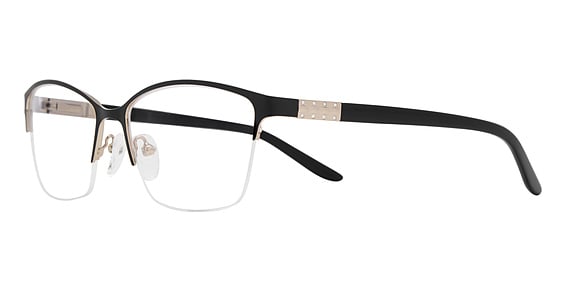 Emozioni EM 4431 - Matte Black, Stainless Steel, Cat Eye frame