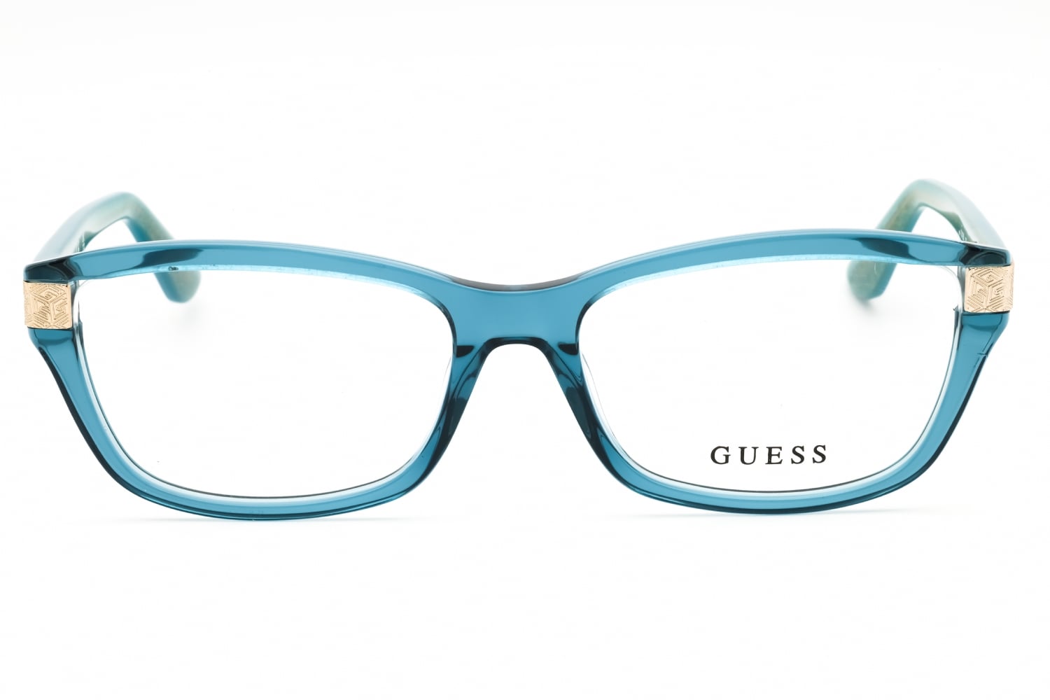 Guess GU2956 - Shiny Turquoise, Acetate, Rectangle frame