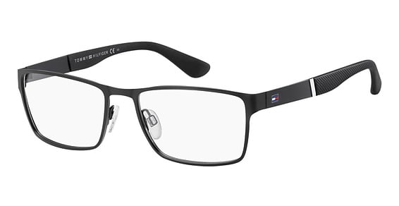 Tommy Hilfiger TH 1543/US - Matte Black, Stainless Steel, Rectangle frame