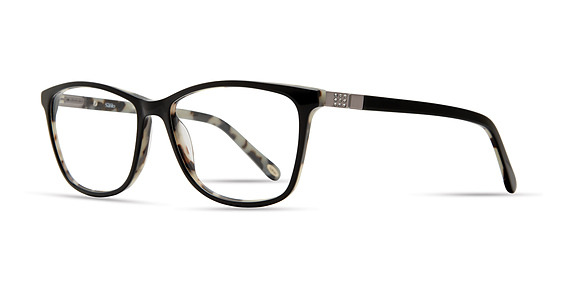 Emozioni EM 4055 - Black White Havana, Acetate, Rectangle frame