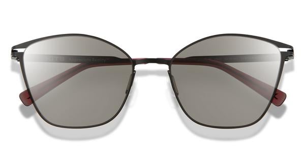 KITS Aura Sun - Matte Black, Metal, Cat Eye frame