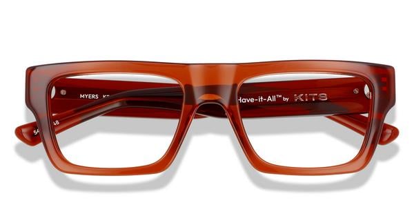 KITS Myers - Brown, Acetate, Flat-Top frame
