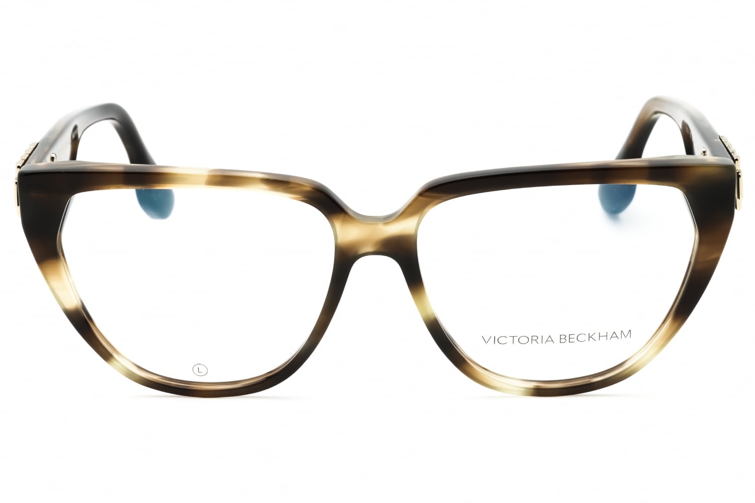 Victoria Beckham VB2661 - Striped Khaki Havana, Acetate, Rectangle frame